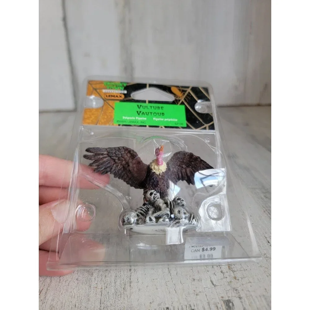Lemax spooky town‎ Vulture birds scary bones vintage